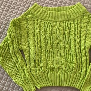 Sweater, lime green size S, loose fit